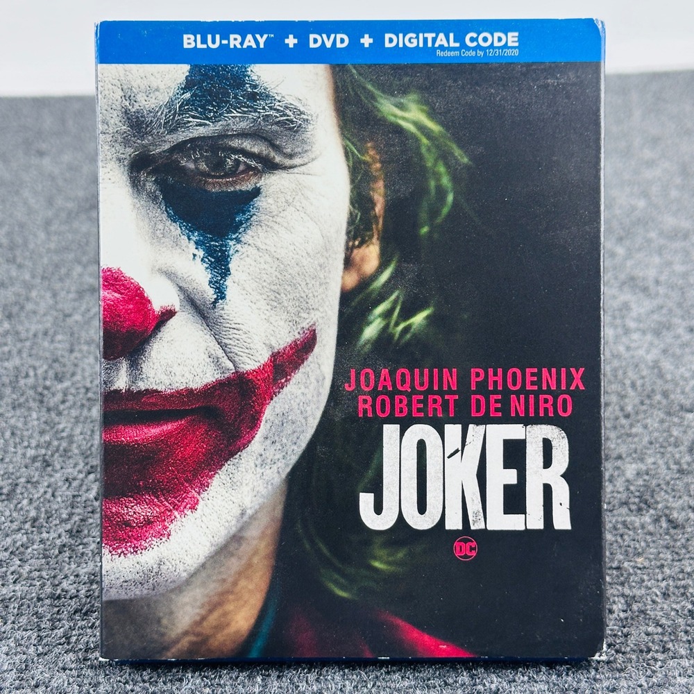Joker Blu-ray DVD Digital Combo Joaquin Phoenix‎ DC Comics Movie with Slipcover